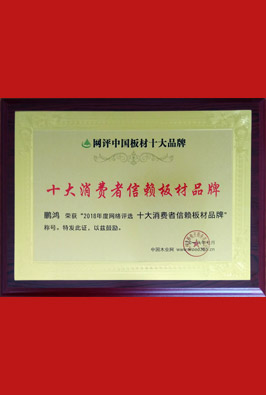 十大消耗者信任板材品牌